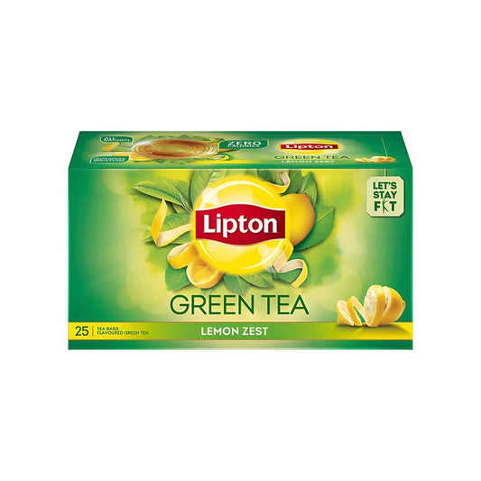 Lipton Lemon Zest Green Tea Bags : 1 pack (25 pieces)