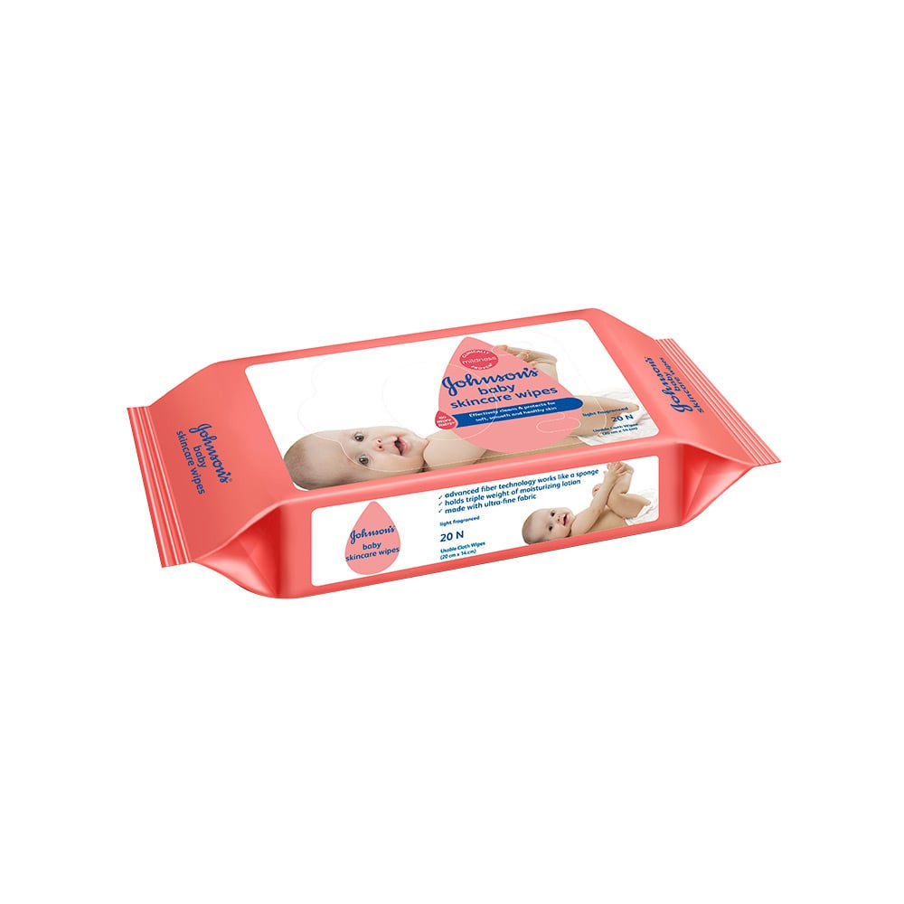 Johnson's Skincare Baby Wipes : 1 pack (20 wipes)