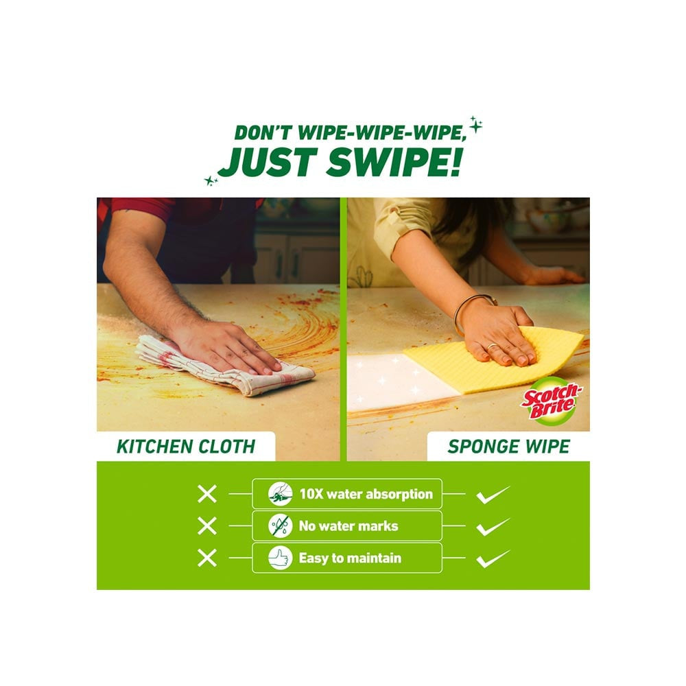 Scotch Brite Sponge Wipe : 3 units pack