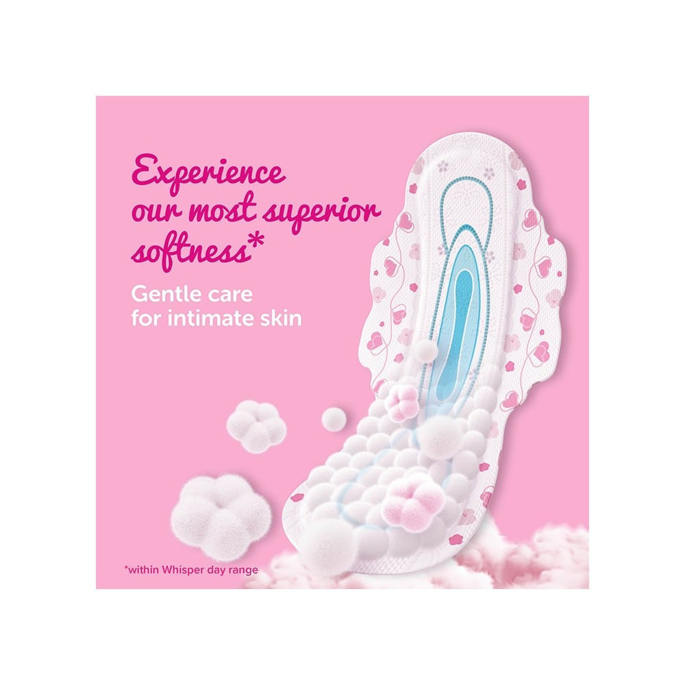 Whisper Ultra Skin Love Soft Sanitary Pads (XL+ Wings) : 15 pieces
