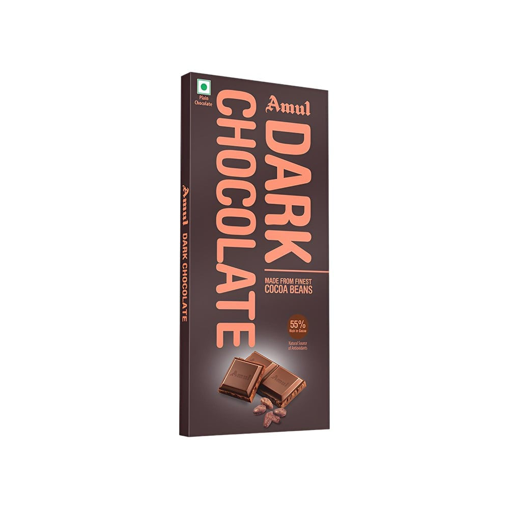 Amul 55% Cocoa Dark Chocolate Bar : 150 g