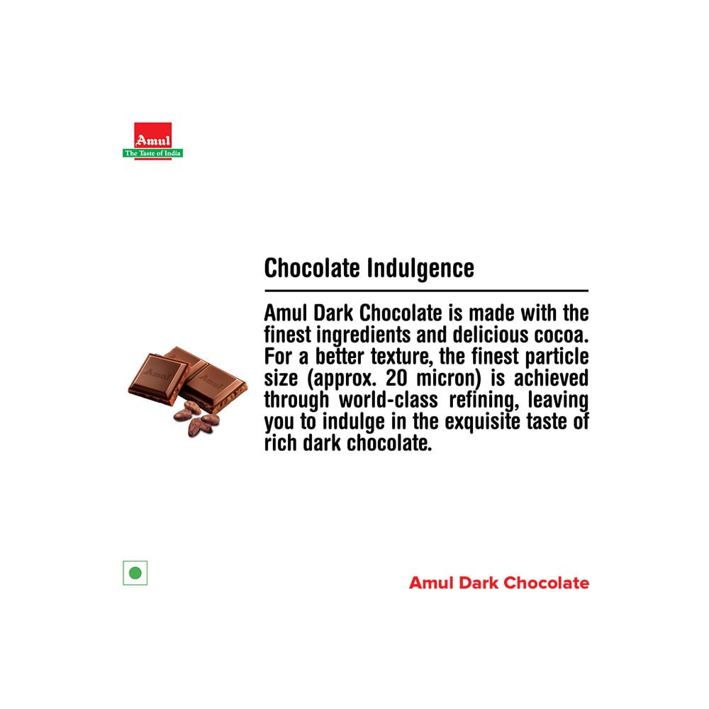 Amul 55% Cocoa Dark Chocolate Bar : 150 g