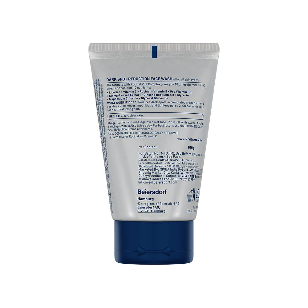 Nivea Men Dark Spot Reduction 10x Face Wash : 100 g