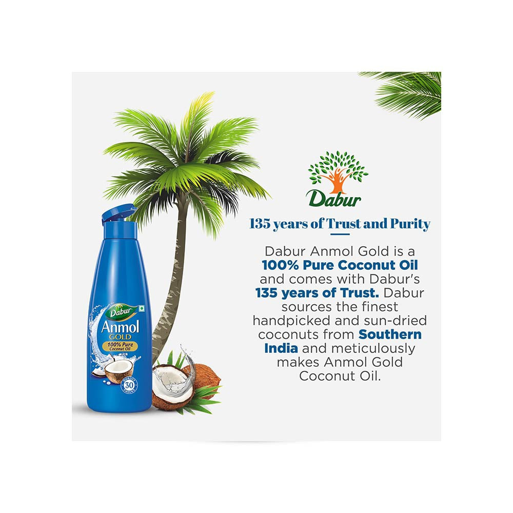 Dabur Anmol Gold Pure Coconut Hair Oil : 600 ml