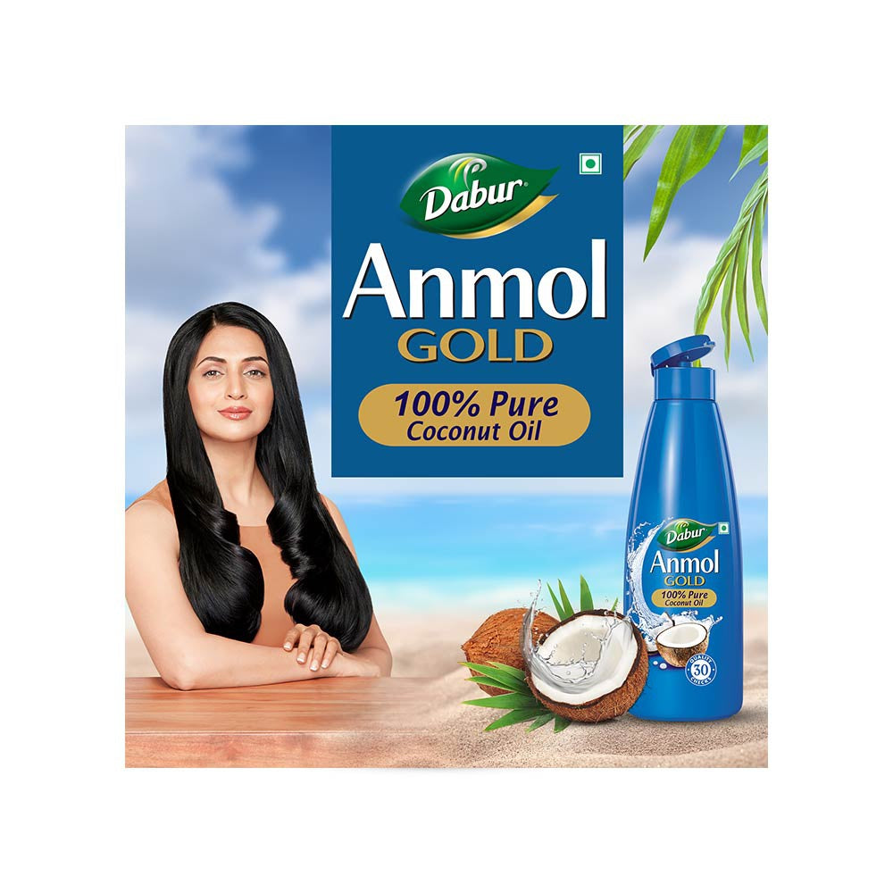 Dabur Anmol Gold Pure Coconut Hair Oil : 600 ml