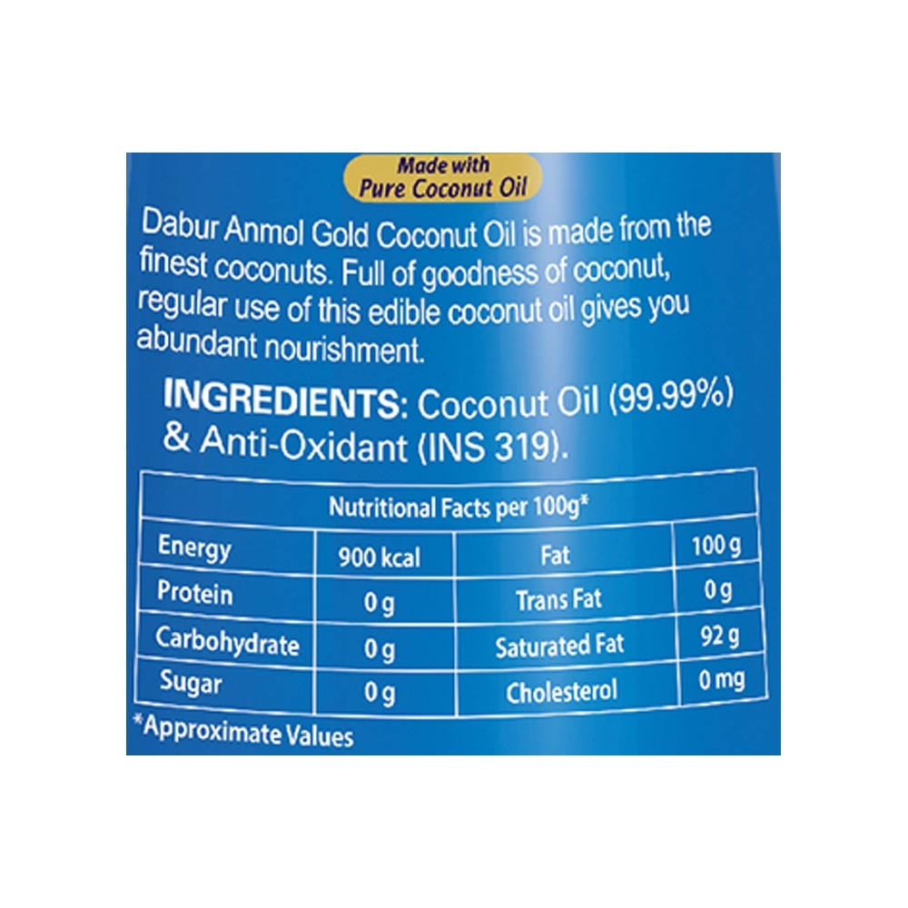Dabur Anmol Gold Pure Coconut Hair Oil : 600 ml