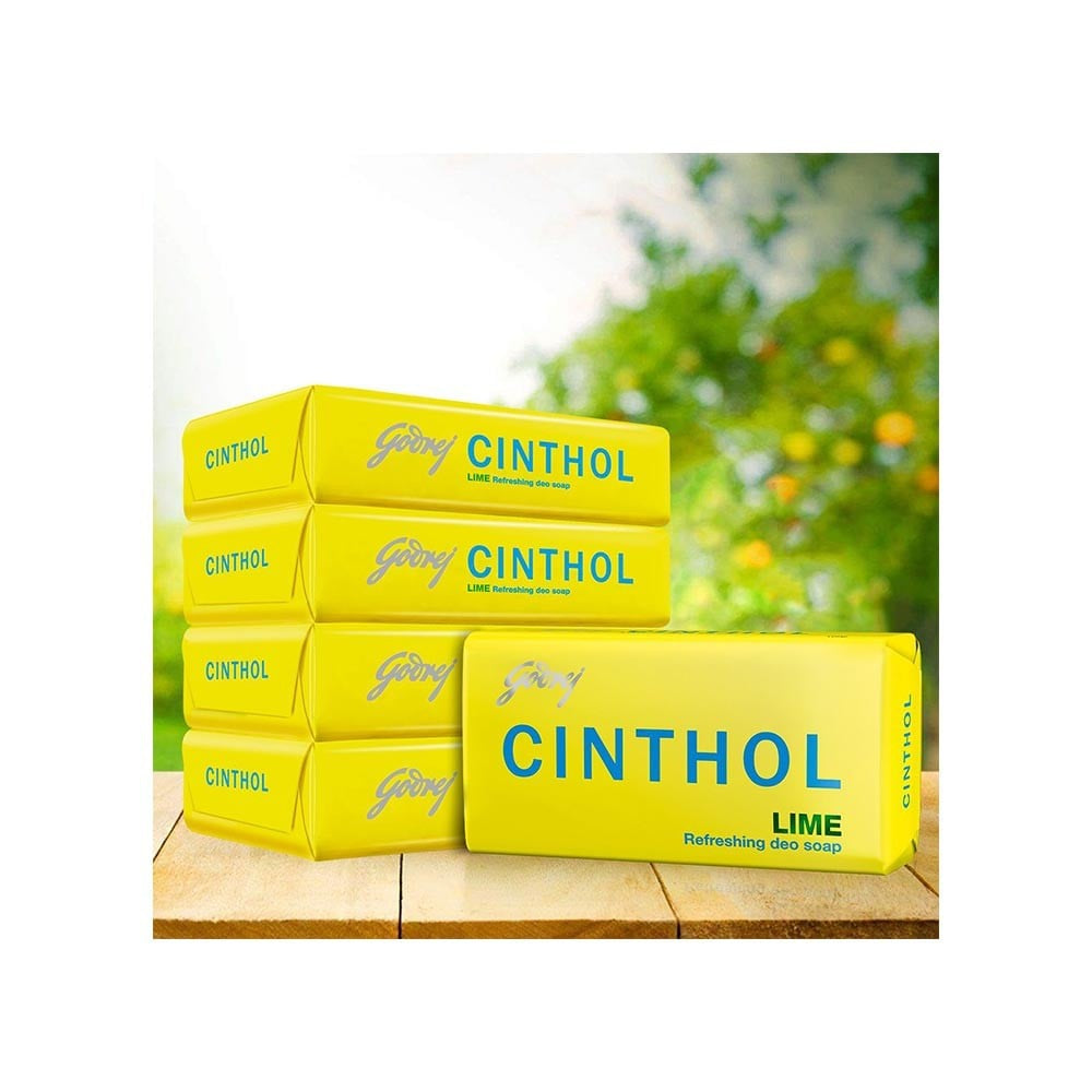 Cinthol Lime Bath Soap 5 x 100 g - Buy 4 Get 1 Free : 5 x 100 g