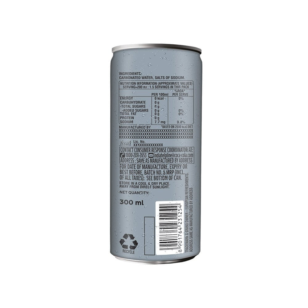Schweppes Original Soda Water : 300 ml