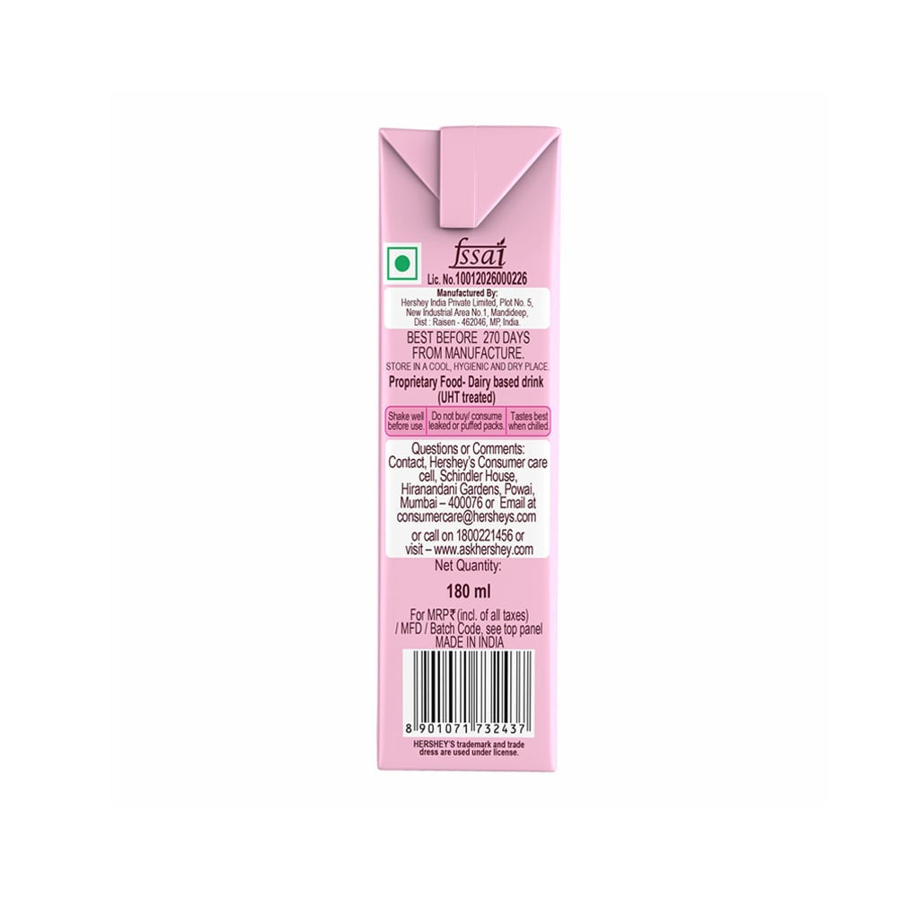 Hershey's Strawberry Flavour Milkshake : 180 ml