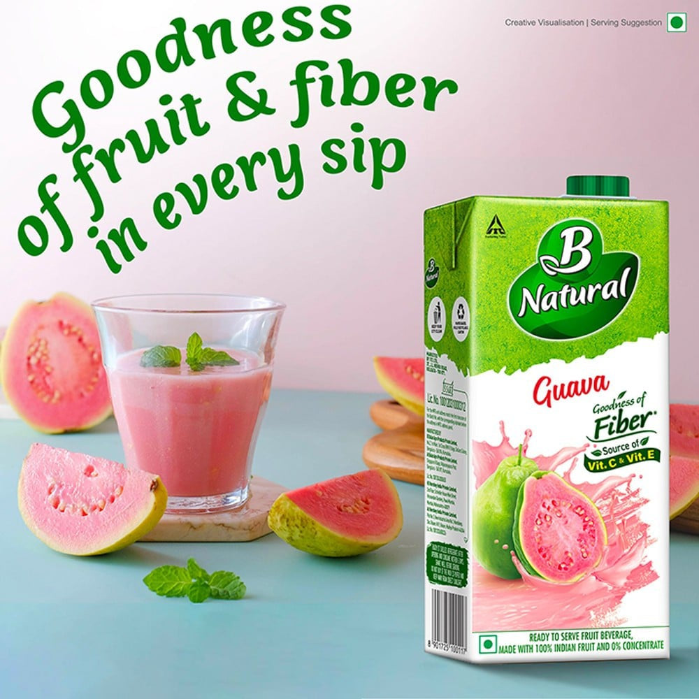 B Natural Guava Juice : 1 ltr