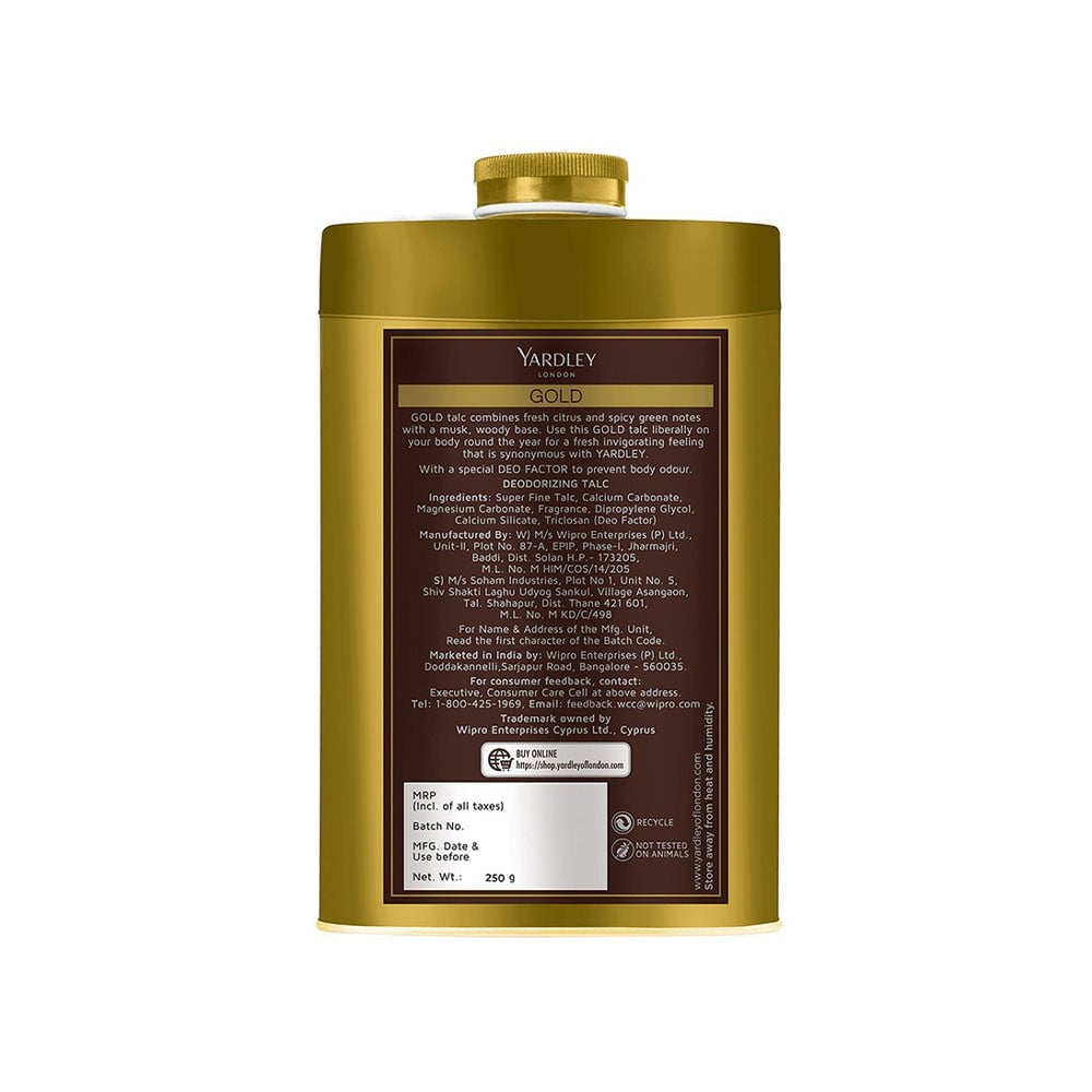 Yardley London Gold Perfumed Talcum Powder : 250 g