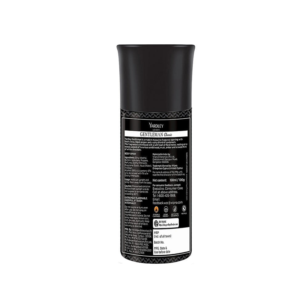 Yardley London Gentleman Classic Men's Deodorant : 150 ml