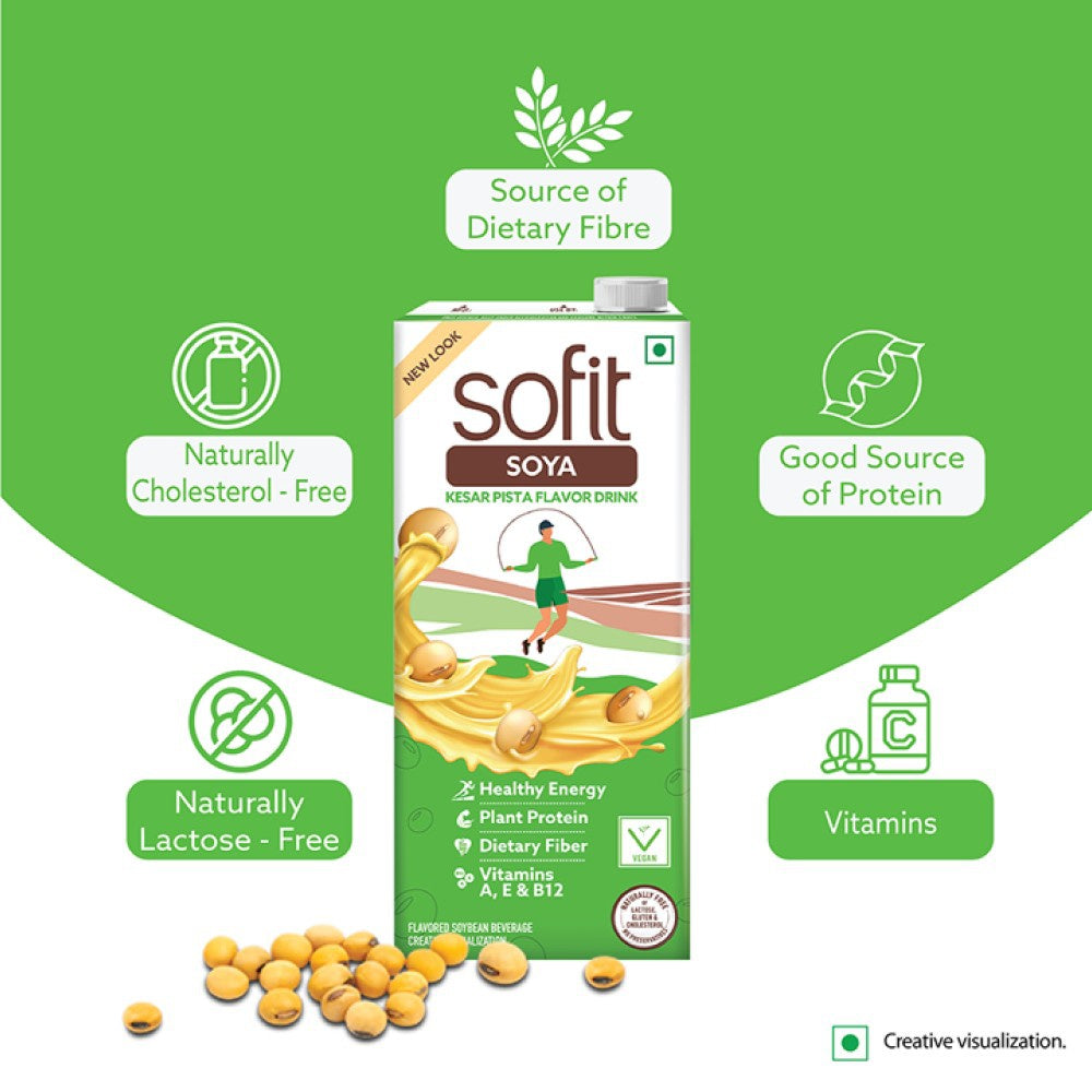 Sofit Kesar Pista Soy Beverage : 1 ltr