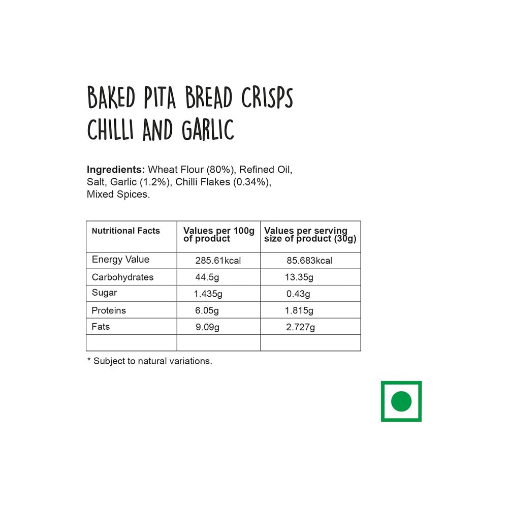 Wingreens Farms Chilli and Garlic Pita Chips : 100 g