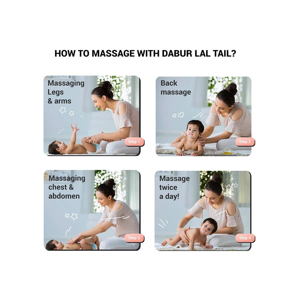 Dabur Lal Tail Ayurvedic Baby Massage Oil : 200 ml