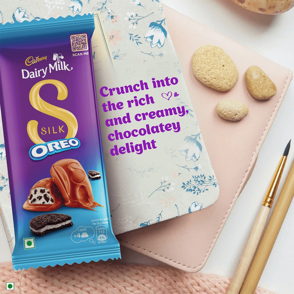 Cadbury Dairy Milk Silk Oreo Flavoured Chocolate Bar : 60 g