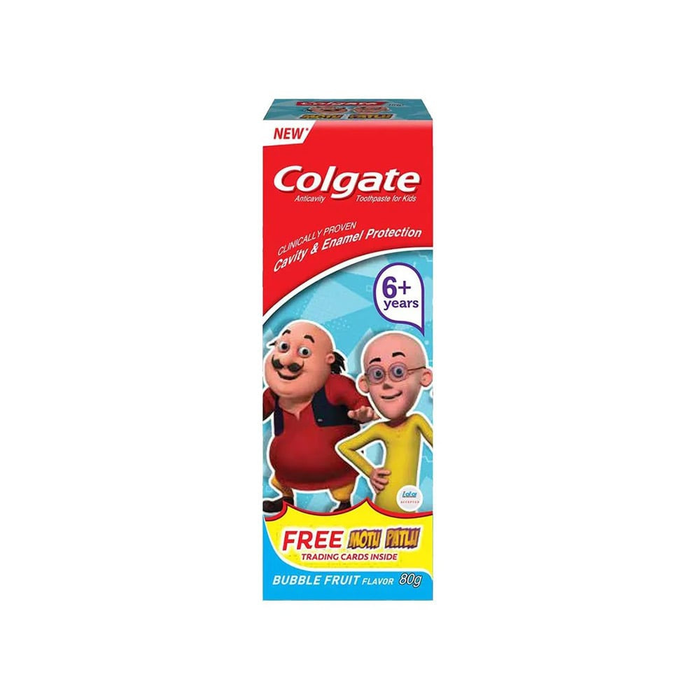 Colgate Kids Anticavity Motu Patlu Bubble Fruit Flavour Kids Toothpaste (6+ years) : 80 g