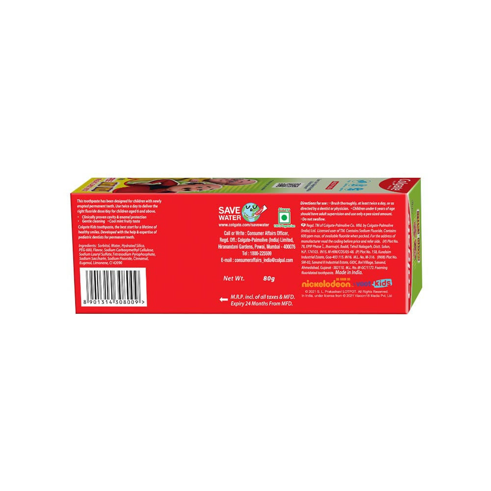Colgate Kids Anticavity Motu Patlu Bubble Fruit Flavour Kids Toothpaste (6+ years) : 80 g