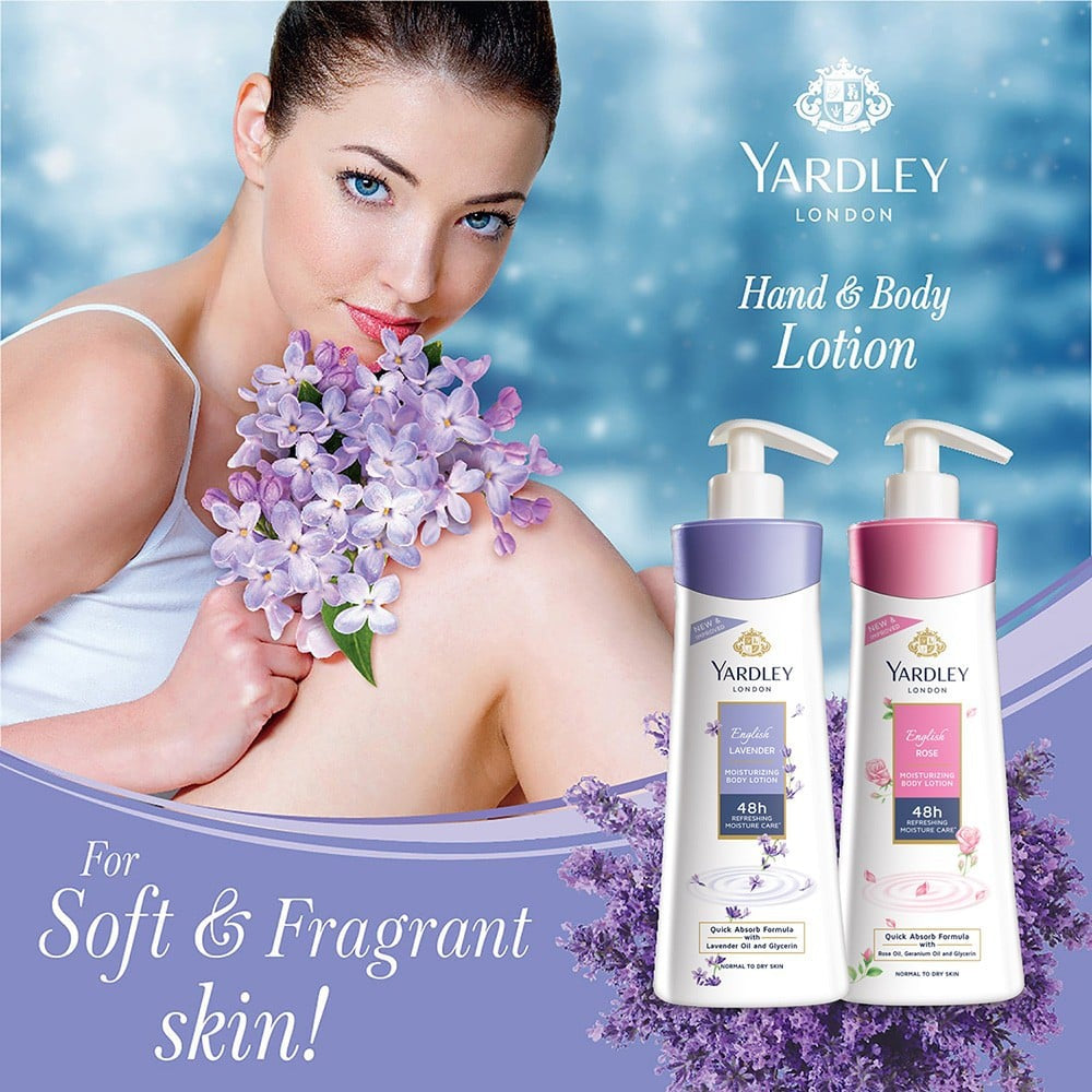 Yardley London English Lavender Moisturizing Body Lotion (For Women) : 350 ml + 50 ml