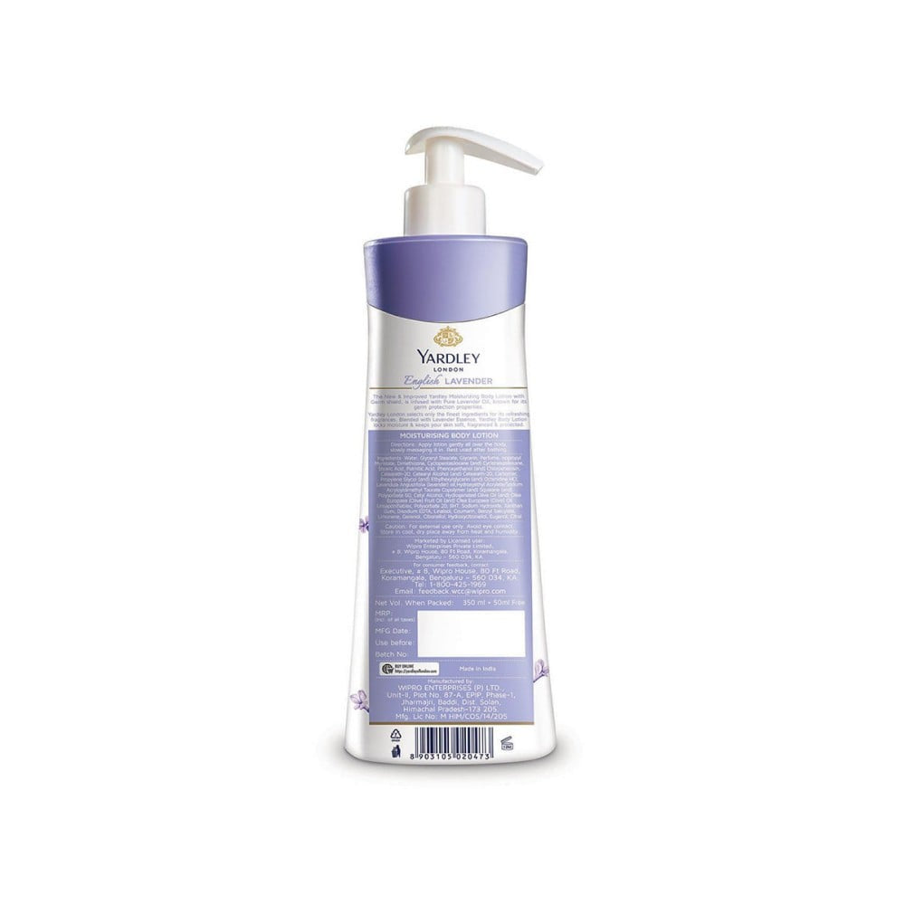 Yardley London English Lavender Moisturizing Body Lotion (For Women) : 350 ml + 50 ml