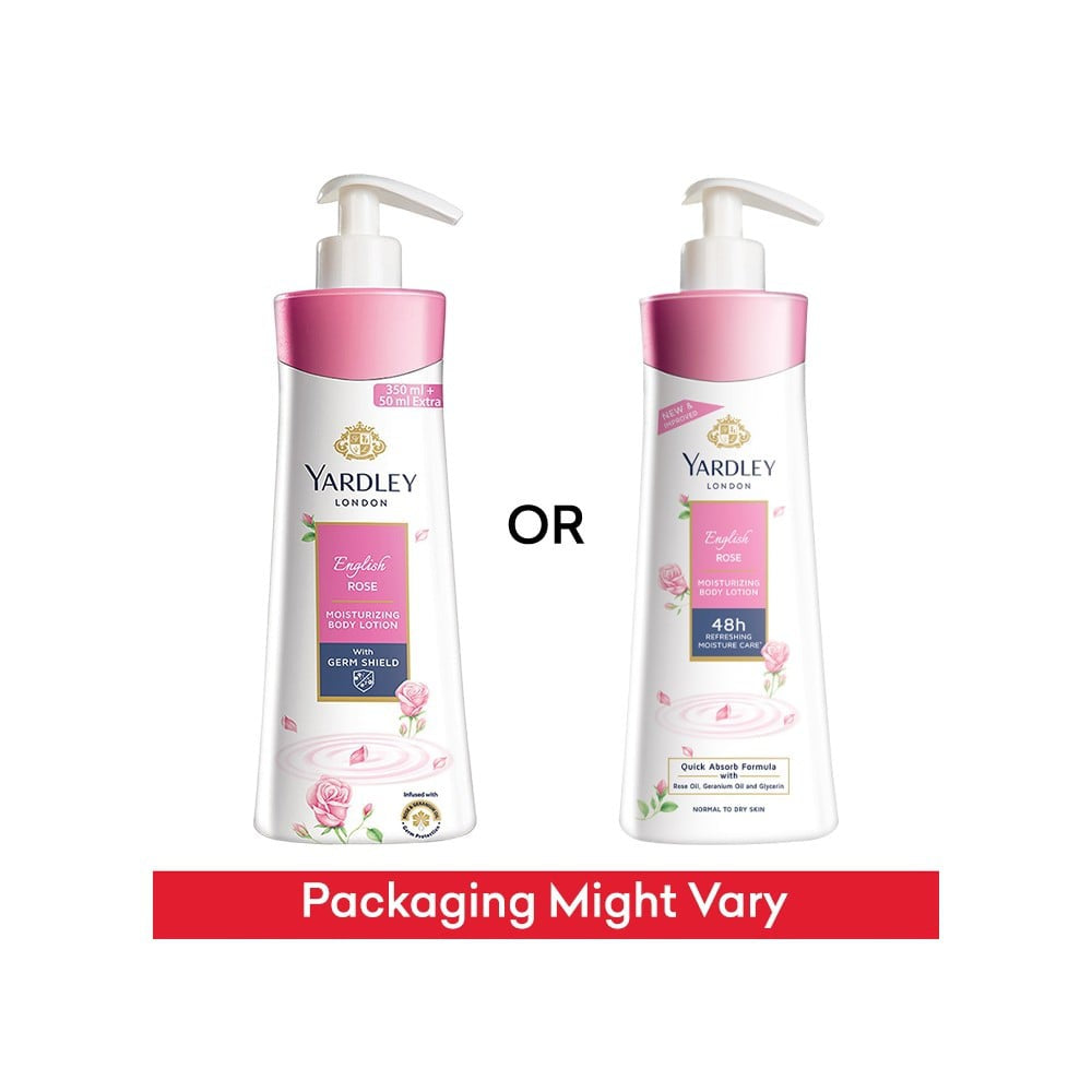 Yardley London English Rose Moisturising Body Lotion (For Women) : 350 ml + 50 ml