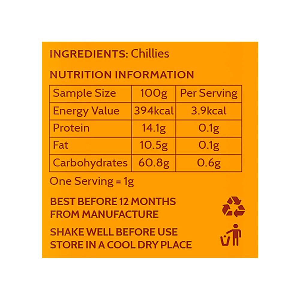 Snapin Red Chilli Flakes Seasoning : 35 g