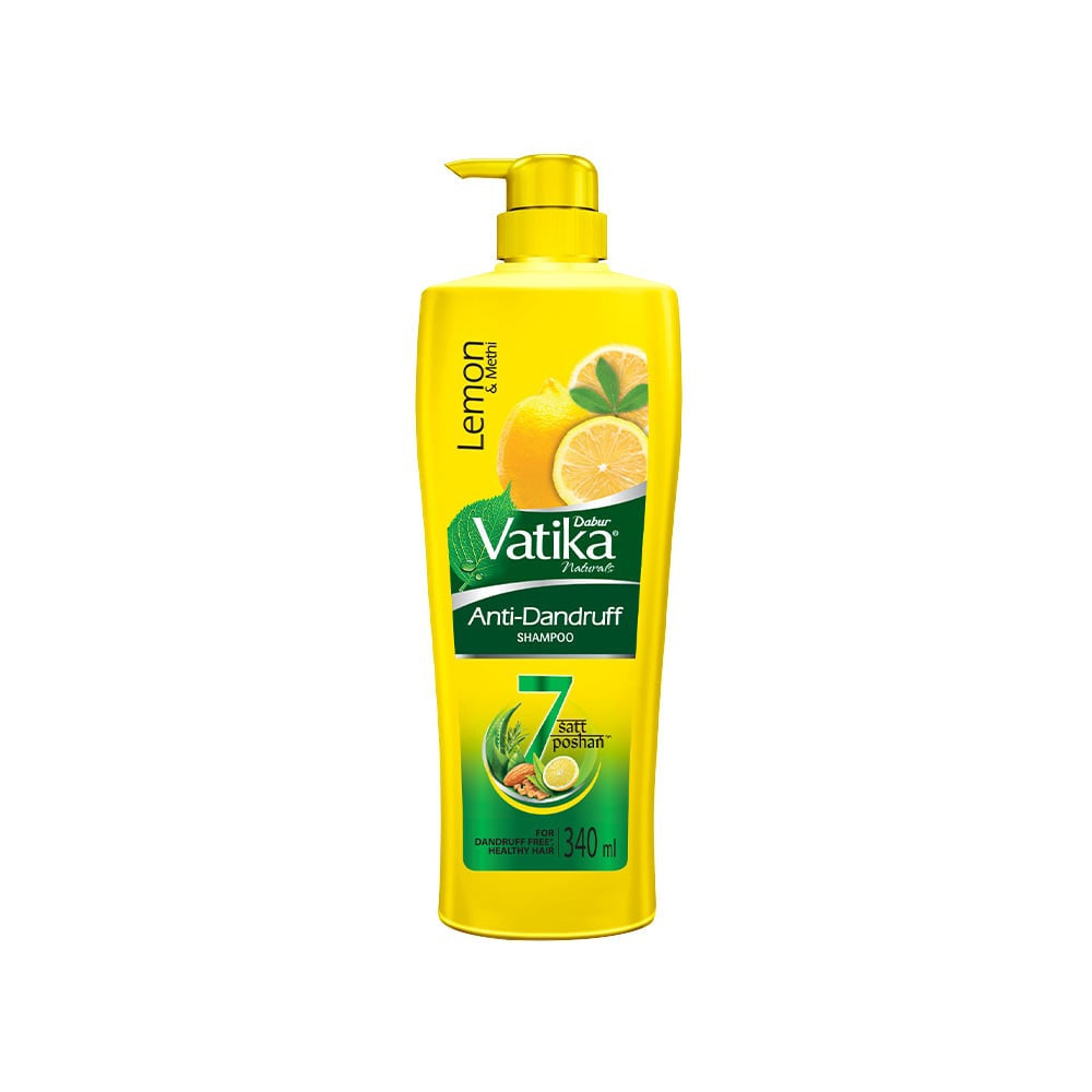 Dabur Vatika Anti Dandruff - Power of 7 Natural Ingredients Shampoo : 340 ml