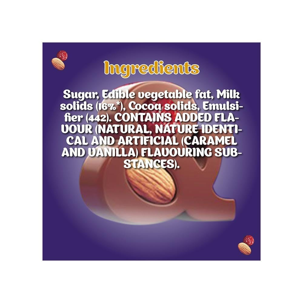Cadbury Dairy Milk Fruit & Nut Flavoured Chocolate Bar - Pack of 2 : 2 x 36 g