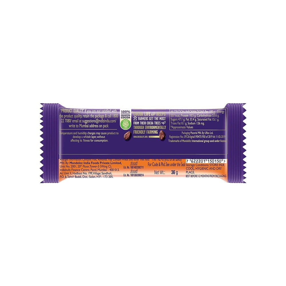 Cadbury Dairy Milk Roast Almond Flavoured Chocolate Bar - Pack of 2 : 2 x 36 g