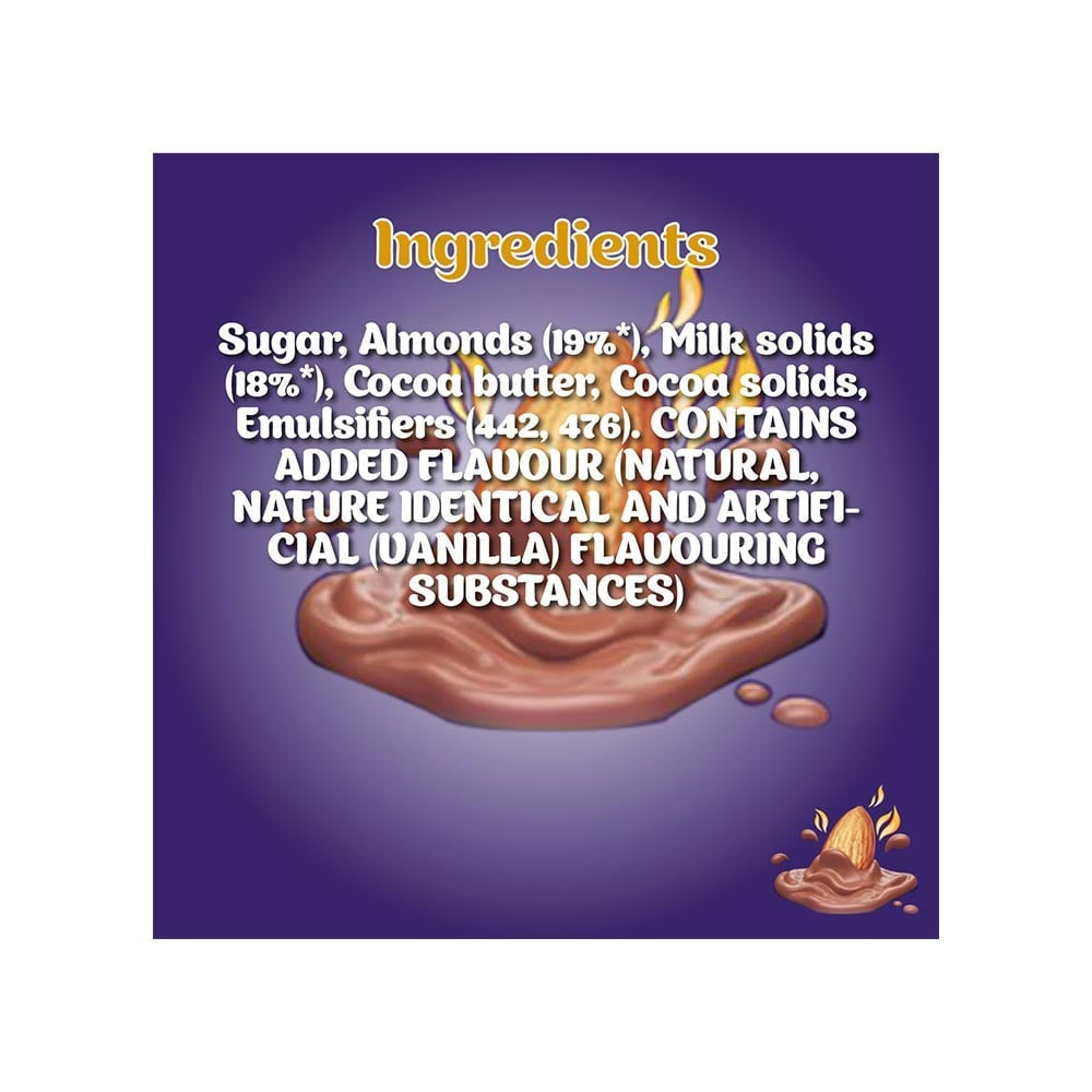 Cadbury Dairy Milk Roast Almond Flavoured Chocolate Bar - Pack of 2 : 2 x 36 g