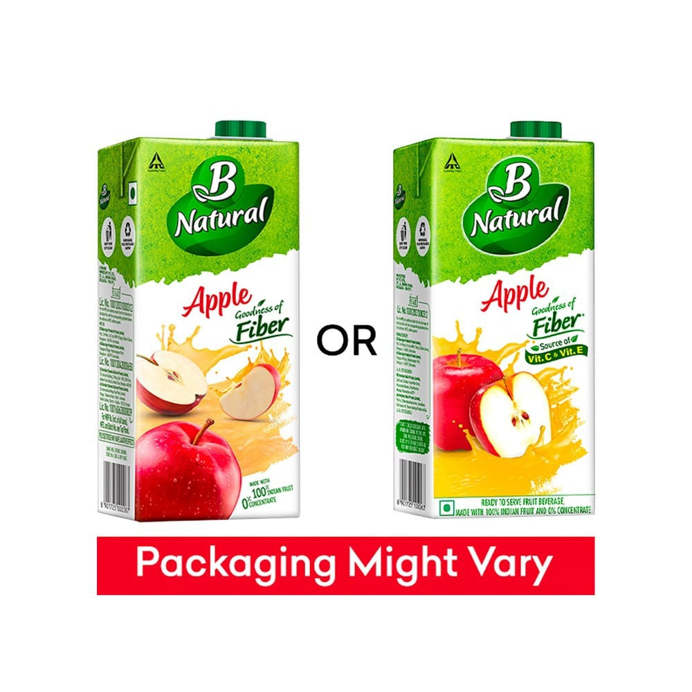 B Natural Apple Juice - Pack of 2 : 2 x 1 ltr
