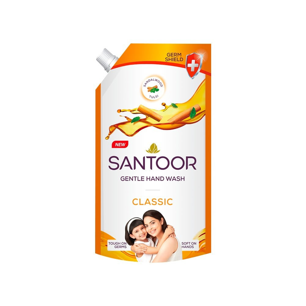 Santoor Classic Hand Wash with Sandalwood : 675 ml