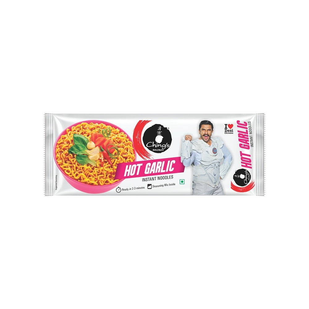 Ching's Secret Hot Garlic Flavoured Instant Noodles - Pack of 2 : 2 x 240 g