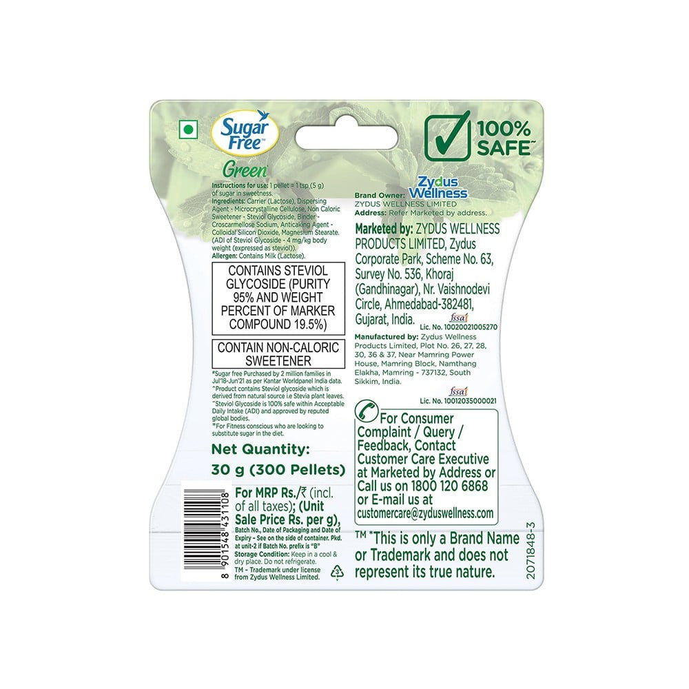 Sugar Free Green Stevia Sweetener : 300 tablets