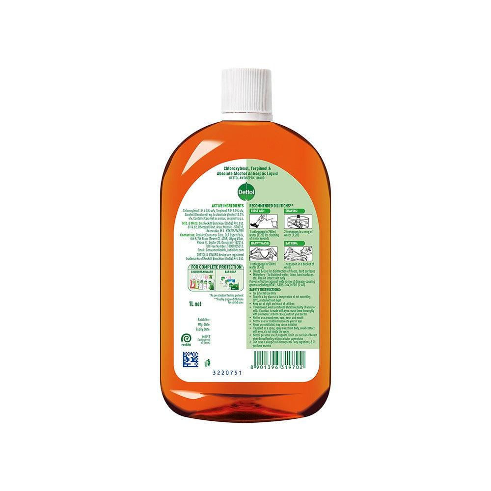 Dettol Antiseptic Liquid : 1 ltr