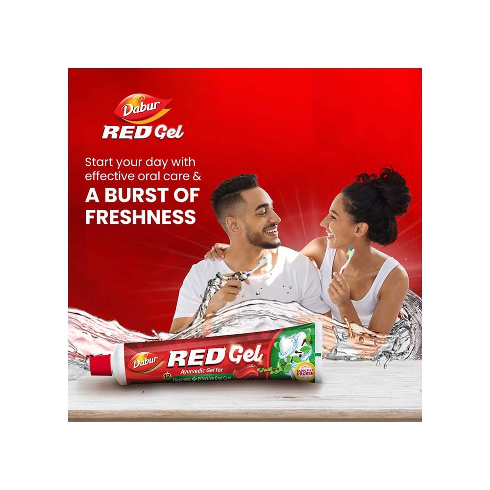 Dabur Red Gel Toothpaste for effective Oral Care : 2 x 150 g
