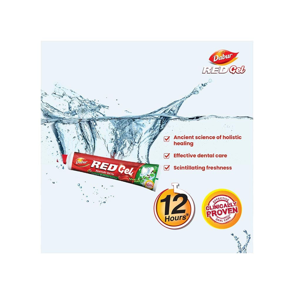 Dabur Red Gel Toothpaste for effective Oral Care : 2 x 150 g