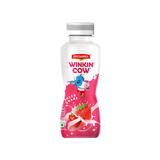 Britannia Winkin Cow Strawberry Thick Milkshake : 180 ml