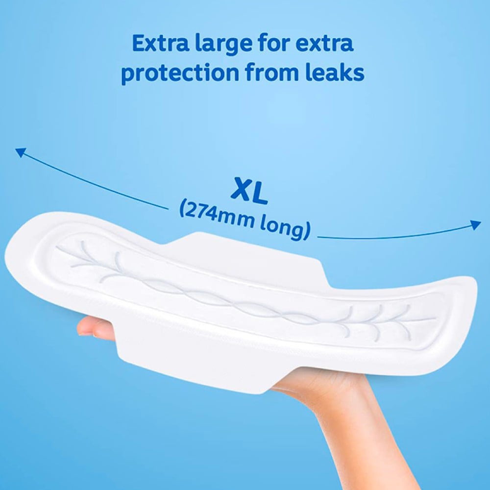 Stayfree Secure Cottony Soft Sanitary Pads (Extra Large Wings) - Pack of 2 : 2 x 1 pack (18 pieces)