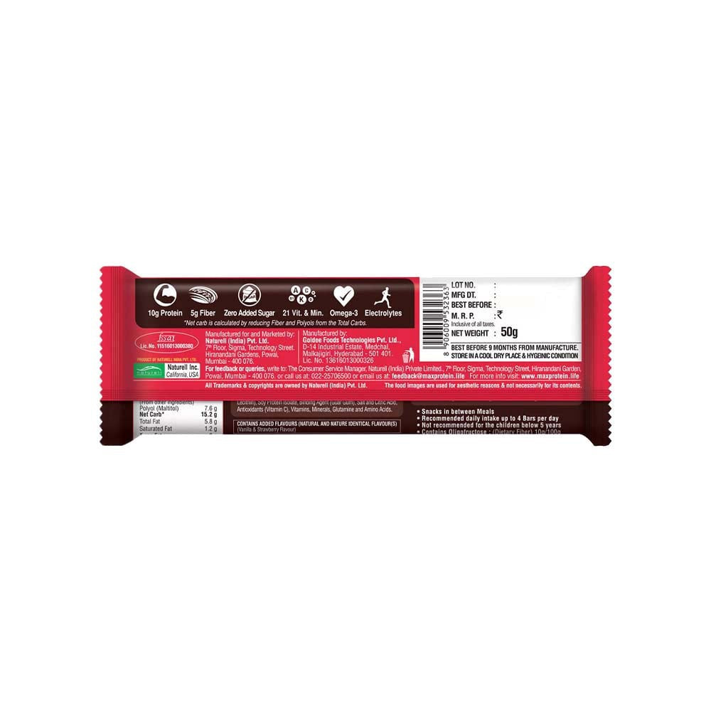 RiteBite Max Protein Daily Choco Berry Protein Bar : 50 g