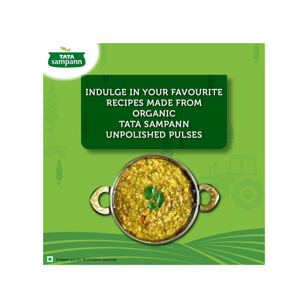 Tata Sampann Organic Moong Dal (Chilka) Unpolished : 500 g