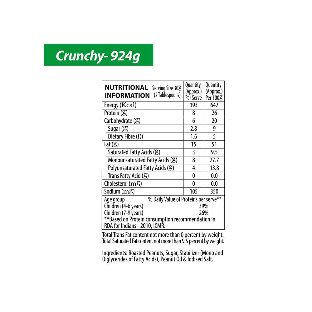 Sundrop Crunchy Peanut Butter : 924 g