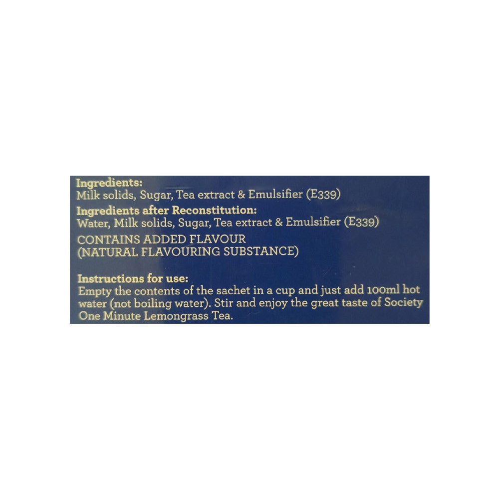 Society One Minute Lemongrass Instant Tea Premix : 140 g