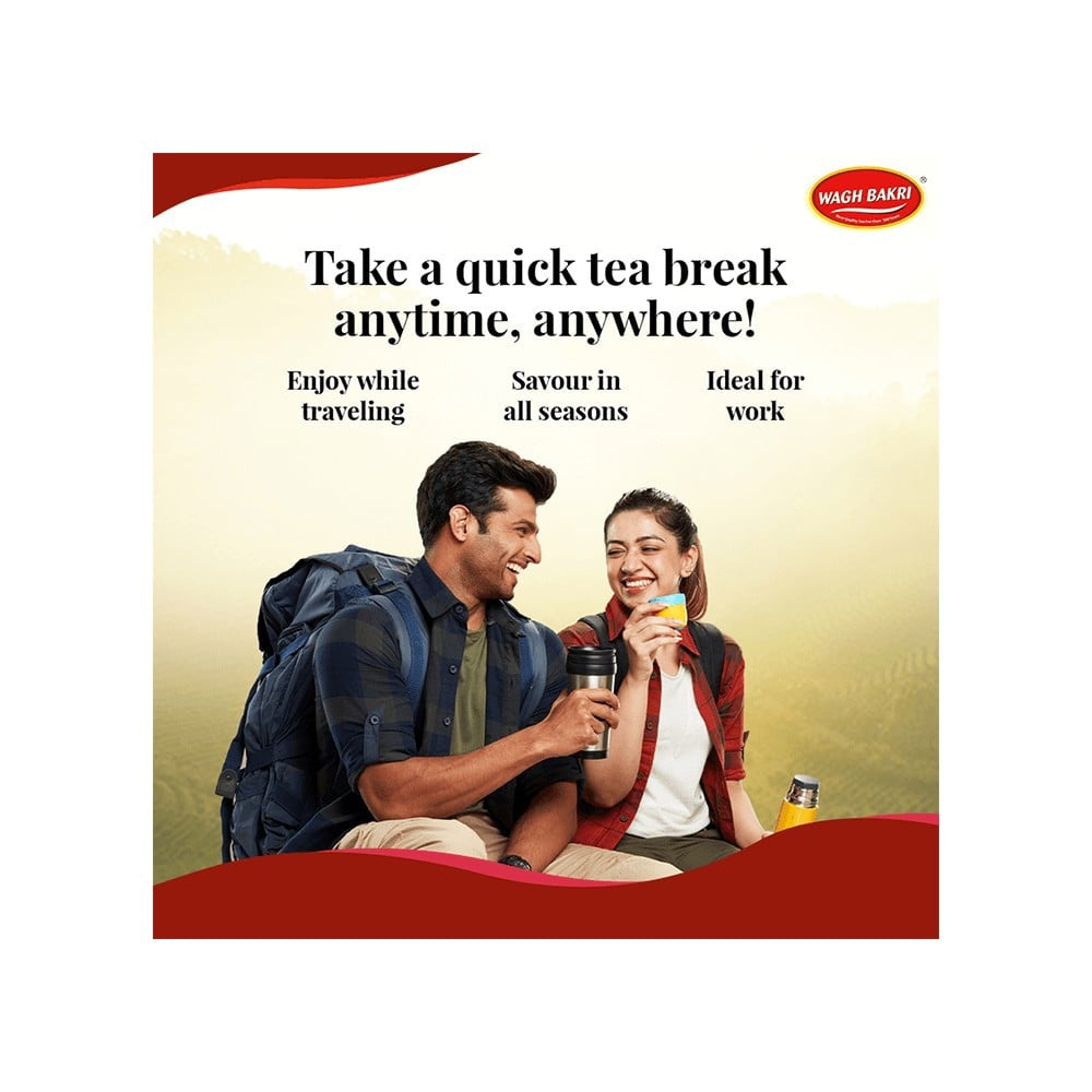 Wagh Bakri Instant Tea Premix (Elaichi + Ginger + Masala) : 12 units