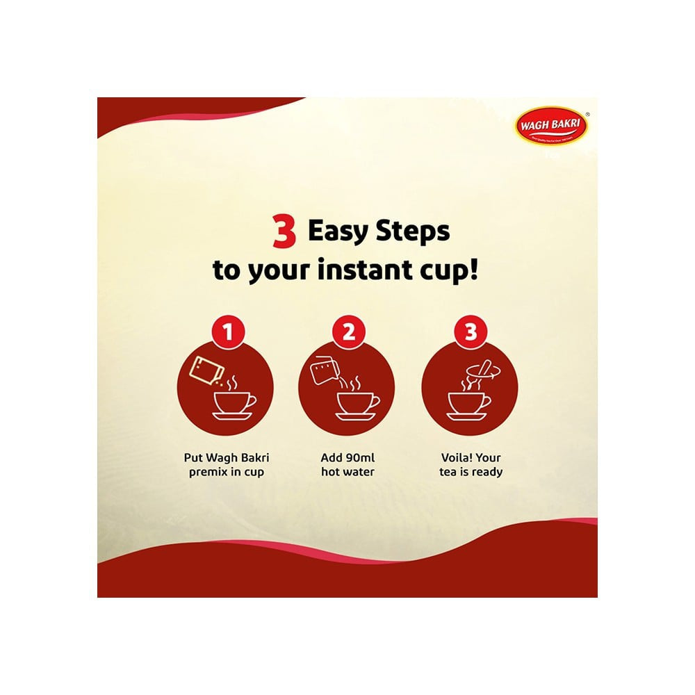 Wagh Bakri Instant Tea Premix (Elaichi + Ginger + Masala) : 12 units
