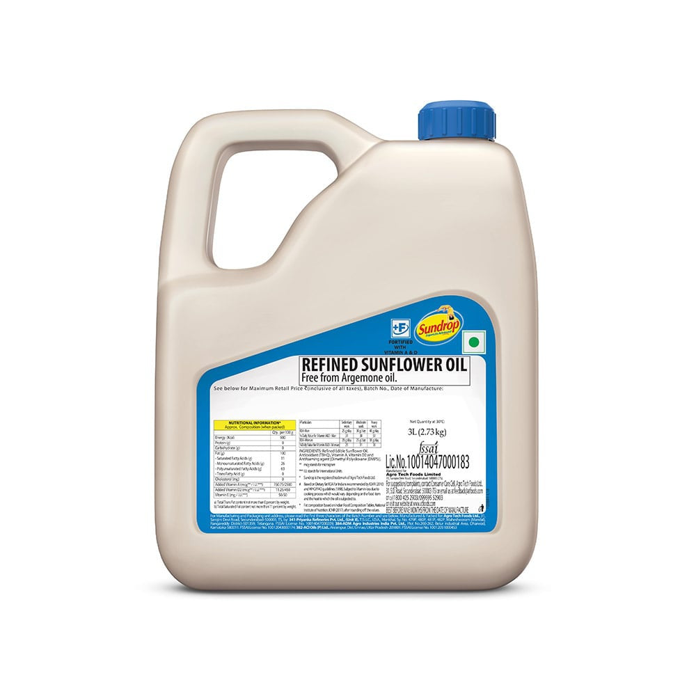 Sundrop Superlite Advanced Sunflower Oil : 3 ltr