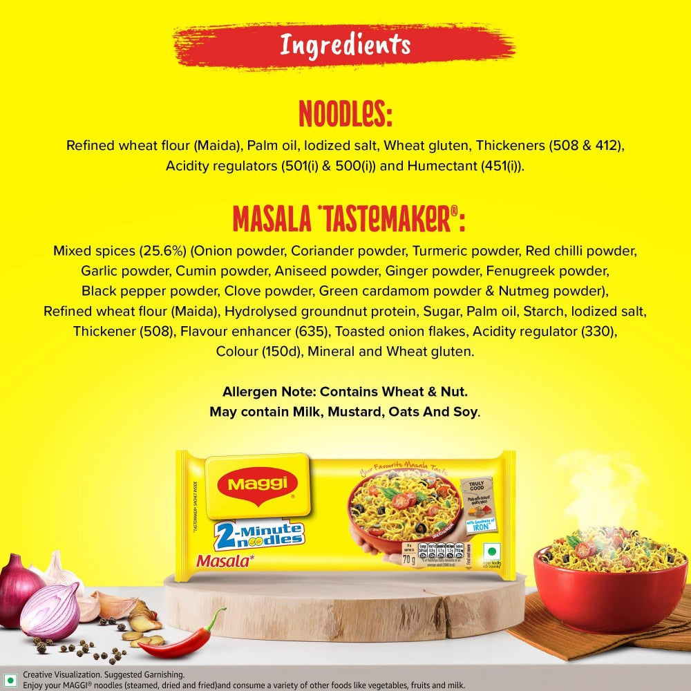 Maggi 2 - Minute Instant Noodles (Pack of 12) - Pack of 2 : 2 x 840 g (12 x 70 g)