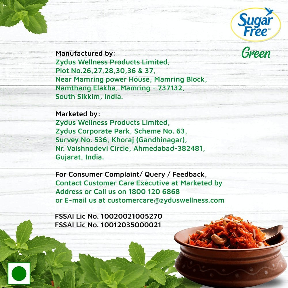 Sugar Free Green 100% Natural Stevia Sweetener : 200 g