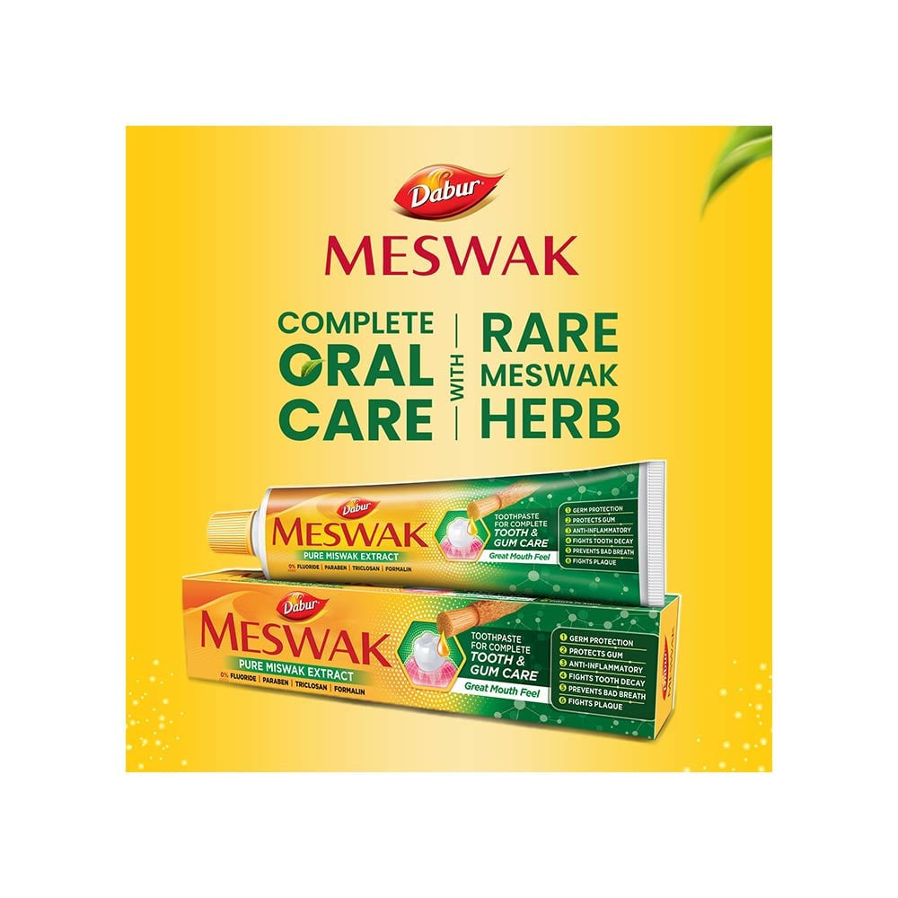Dabur Meswak Complete Tooth & Gum Care Toothpaste - Mega Saver Pack - Pack of 2 : 2 x 2 x 200 g