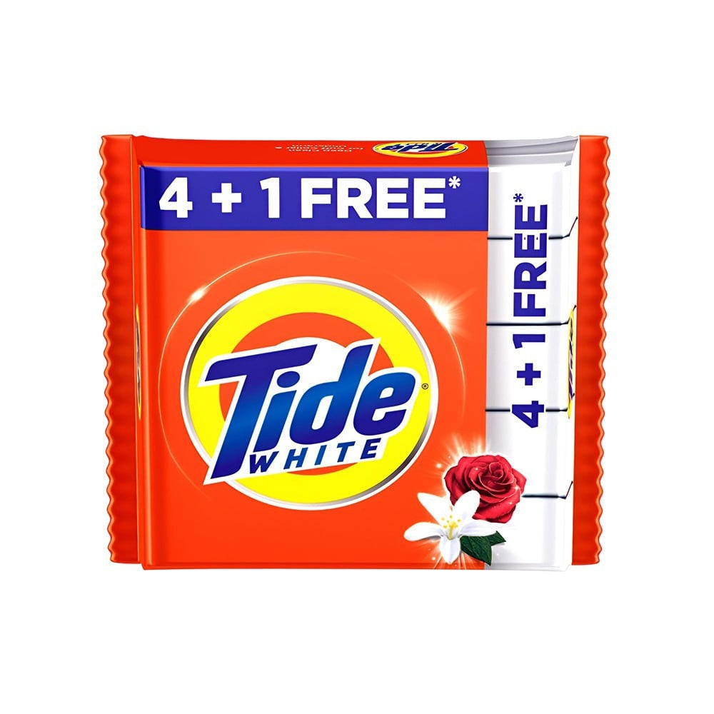 Tide White Detergent Bar - Pack of 5 : 5x200 g